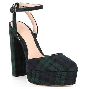 NEW Antonio Melani x Born on Fifth Liv Tartan Plaid Platform Dress Heels